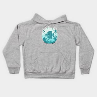 Find Peace Underwater Retro Fish Kids Hoodie